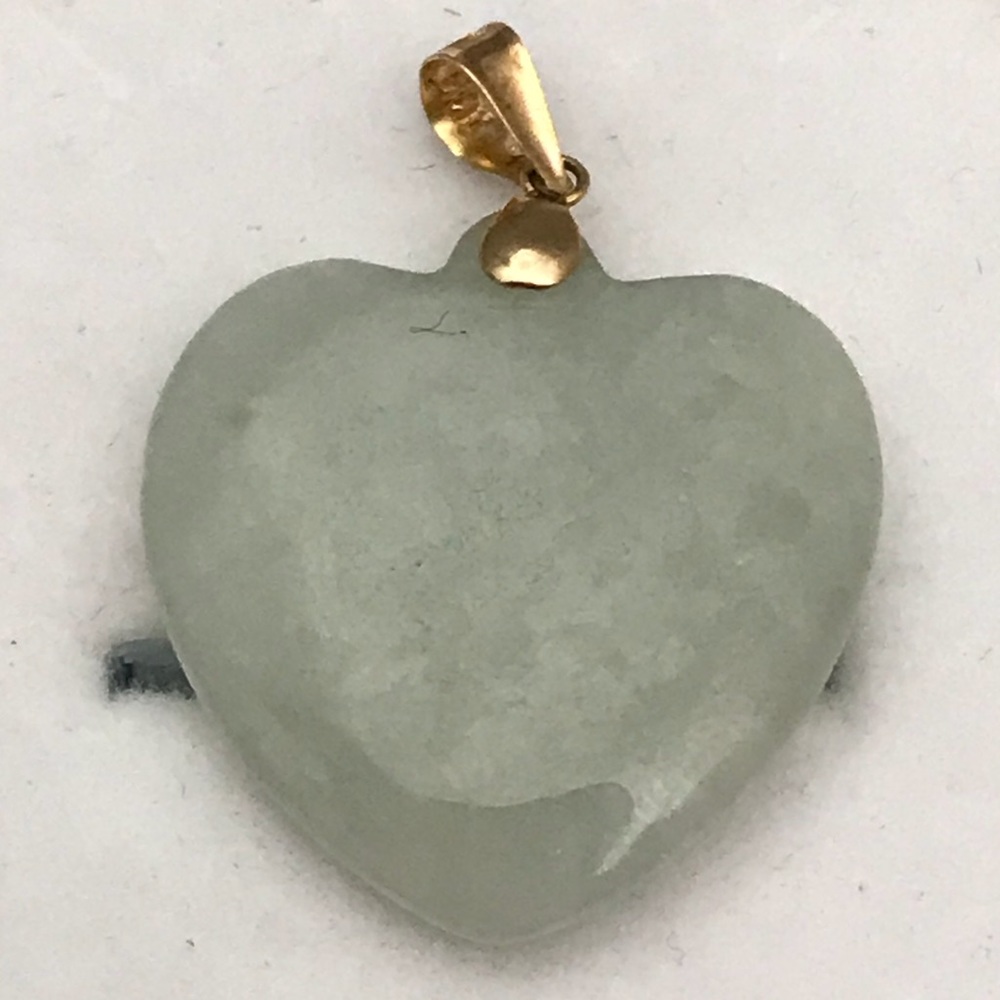 10k Gold Jade Pendant